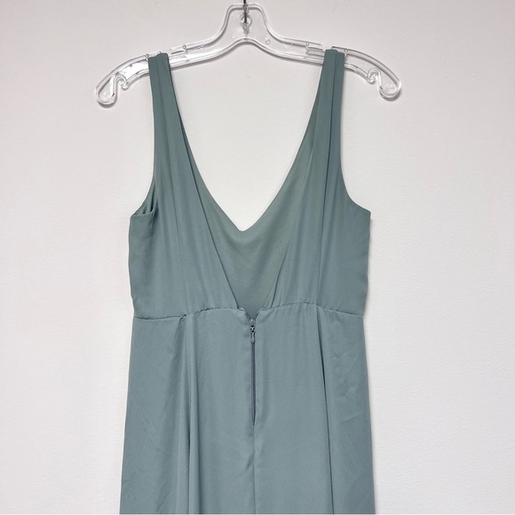 Show Me Your Mumu Jenn Maxi Dress Silver Sage Crisp - Picture 5 of 9